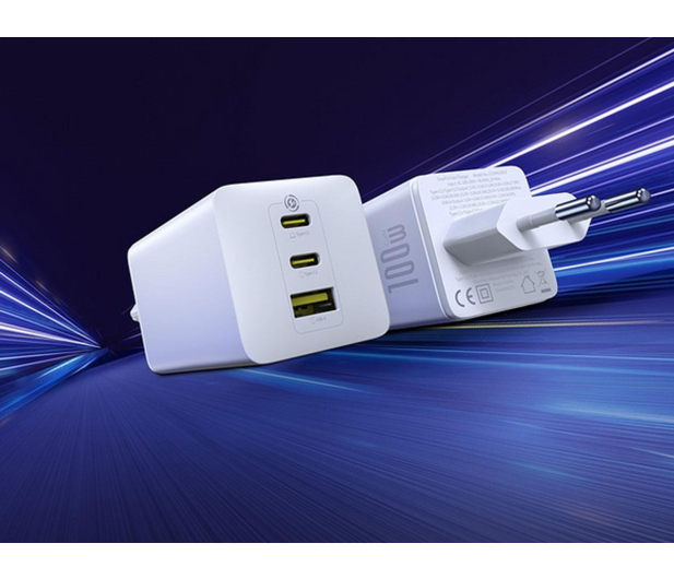 Baseus Ładowarka sieciowa EnerFill FE11 2 x USB-C / USB-A 100W - 1502075 - zdjęcie 2